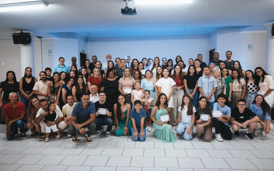 Foto Formatura CDV, Carater cristão, fundamentos da Fé e Diplomação do batismo 2025